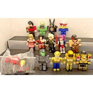 R0BL0X Toys Action Mini Figures Lot of 14 Mixed Series Gold, World Zero, 1 New